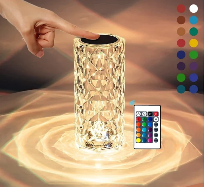 Lampe rose LED tactile rechargeable